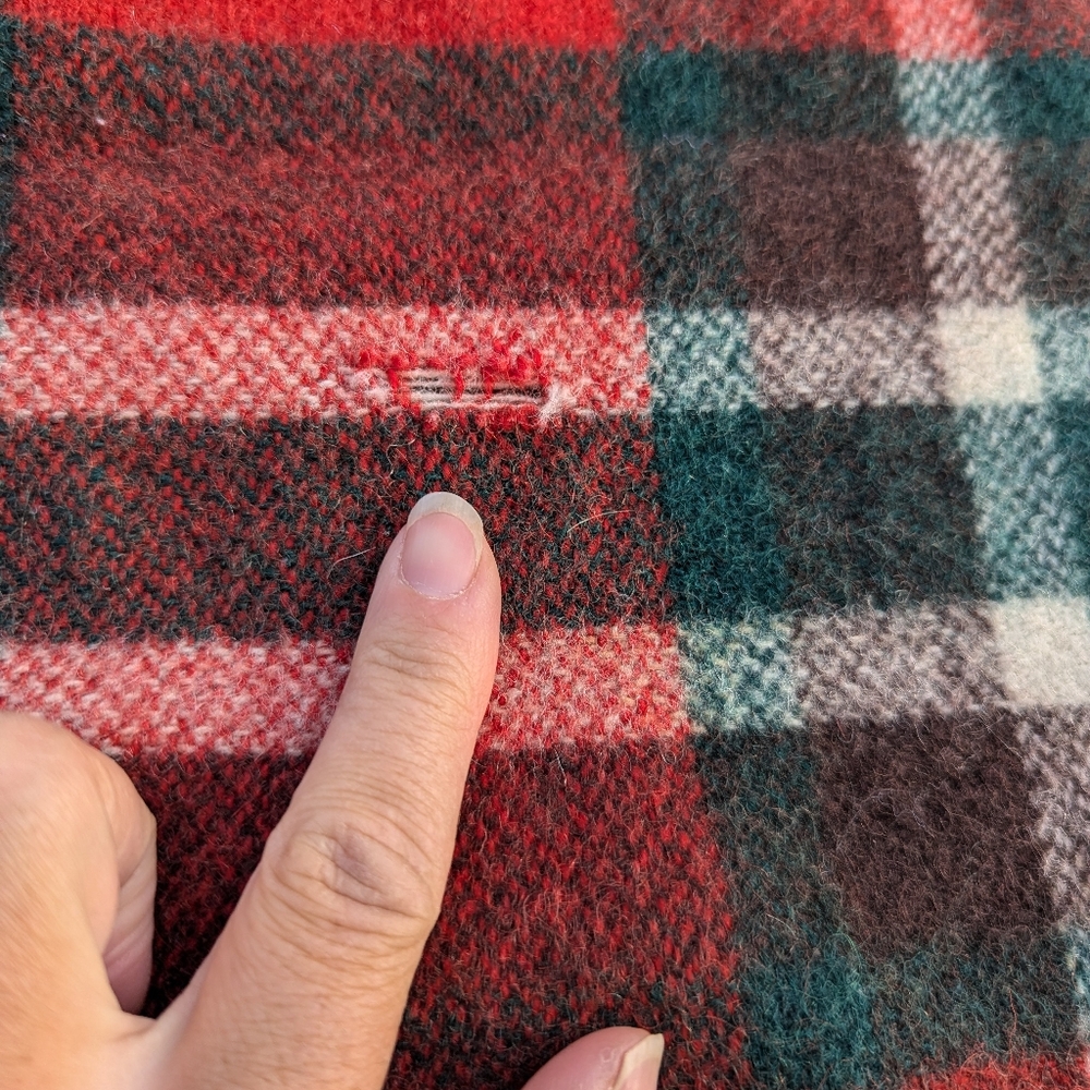 vintage 1940's WOOL CAMP BLANKET 40's - Picture 9 of 11